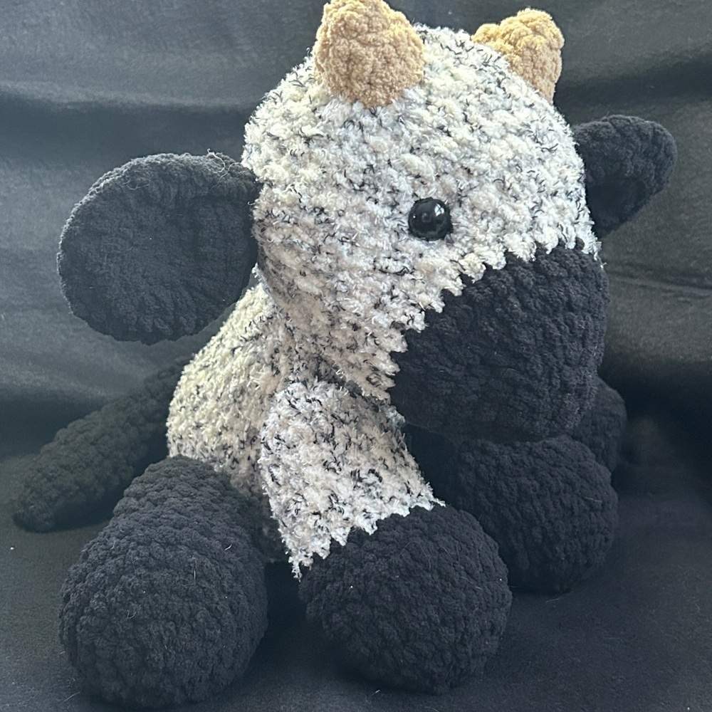 Handmade Crochet Plush Cow